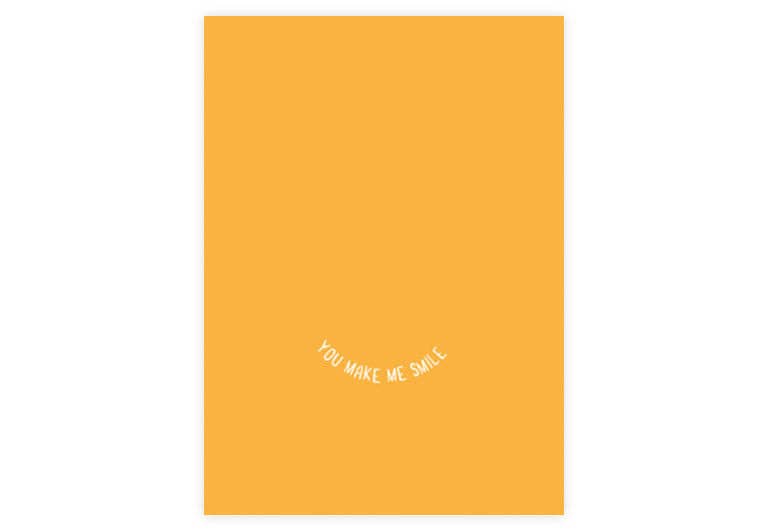 Postkarte Make me smile | Motivation | Freundschaft