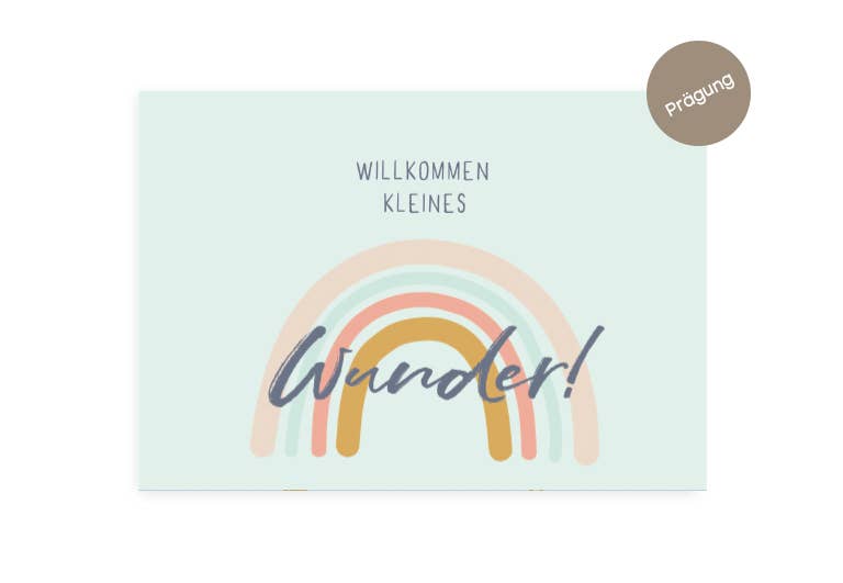 Willkommen Wunder | Klappkarte | Geburt
