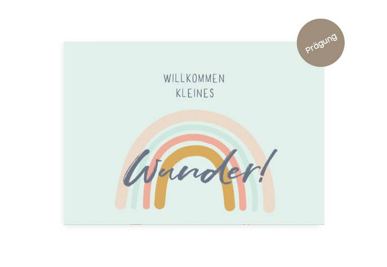 Willkommen Wunder | Klappkarte | Geburt