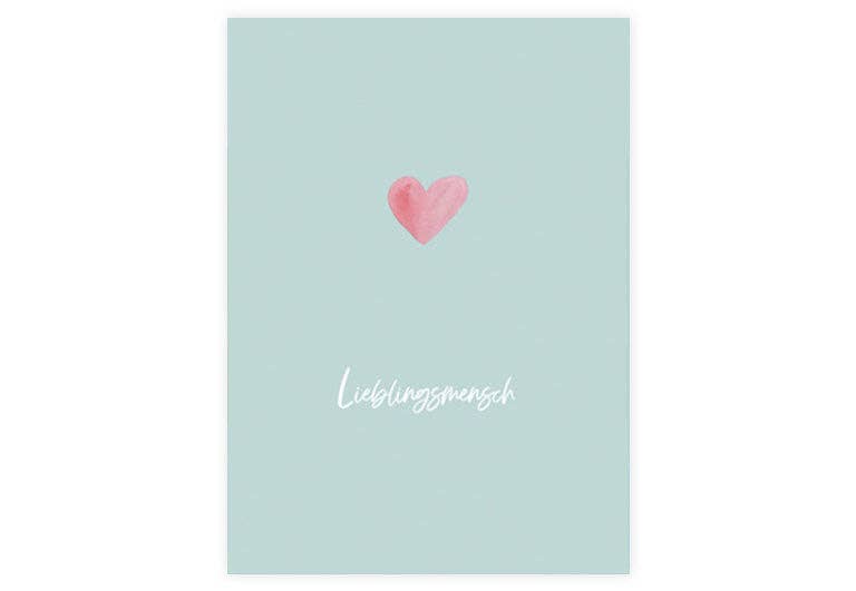 Postkarte Herz Lieblingsmensch | Freundschaft