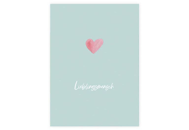 Postkarte Herz Lieblingsmensch | Freundschaft