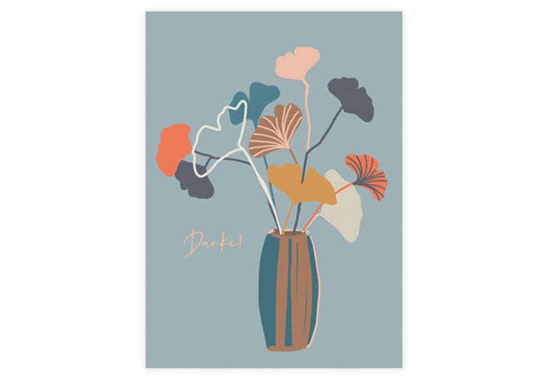 Postkarte Ginkgo | Danke