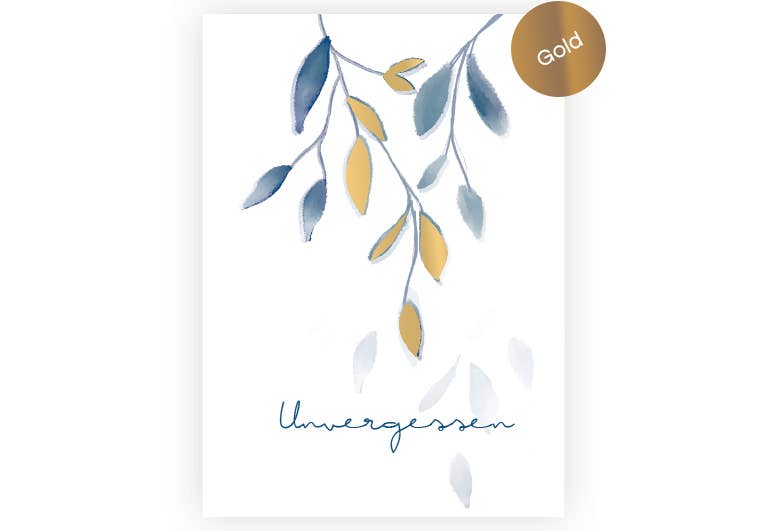 Trauer Unvergessen | Klappkarte | Trauer