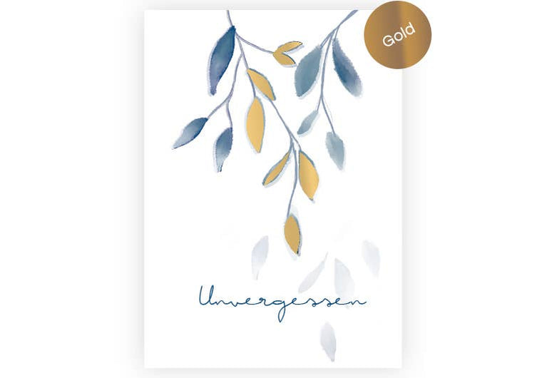 Trauer Unvergessen | Klappkarte | Trauer