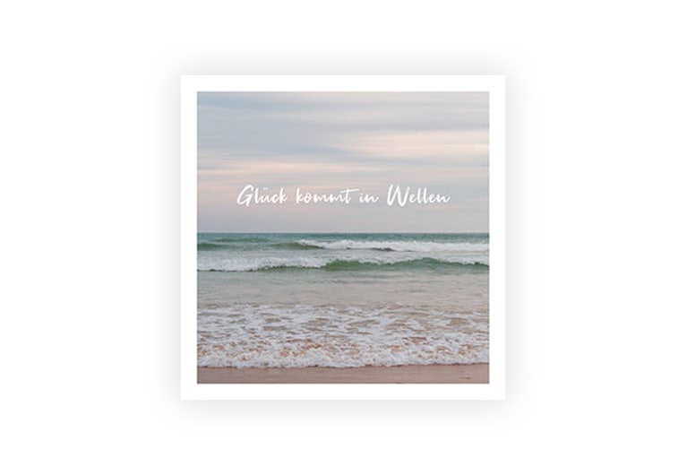 Glück Wellen | Postkarte