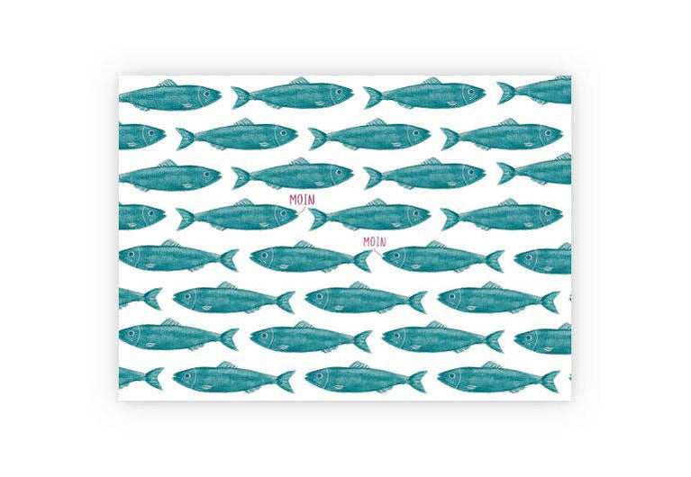 Postkarte Moin Moin | Küste | Humor