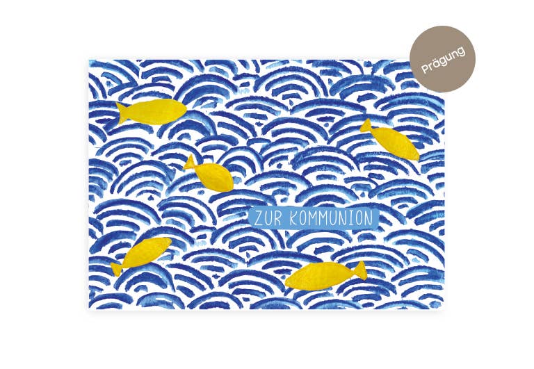 Fische Kommunion | Klappkarte