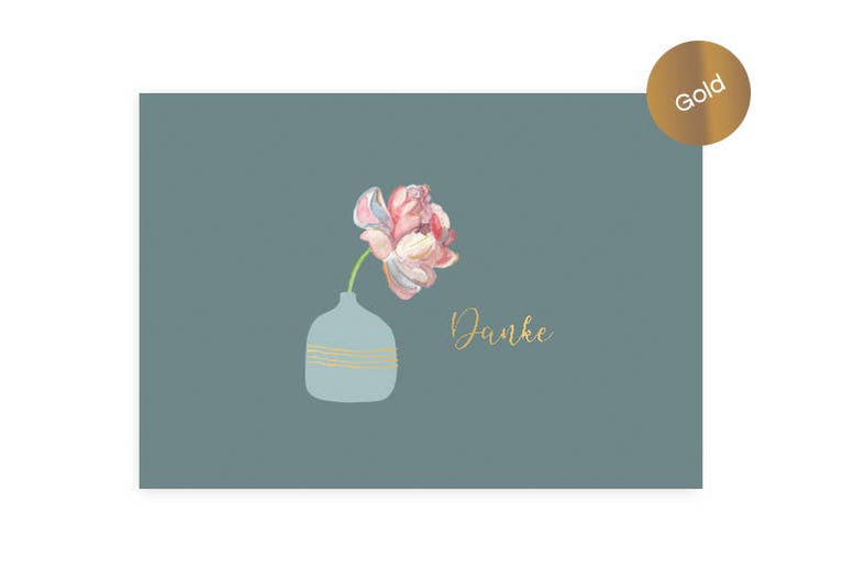 Blume Danke | Klappkarte | Danke