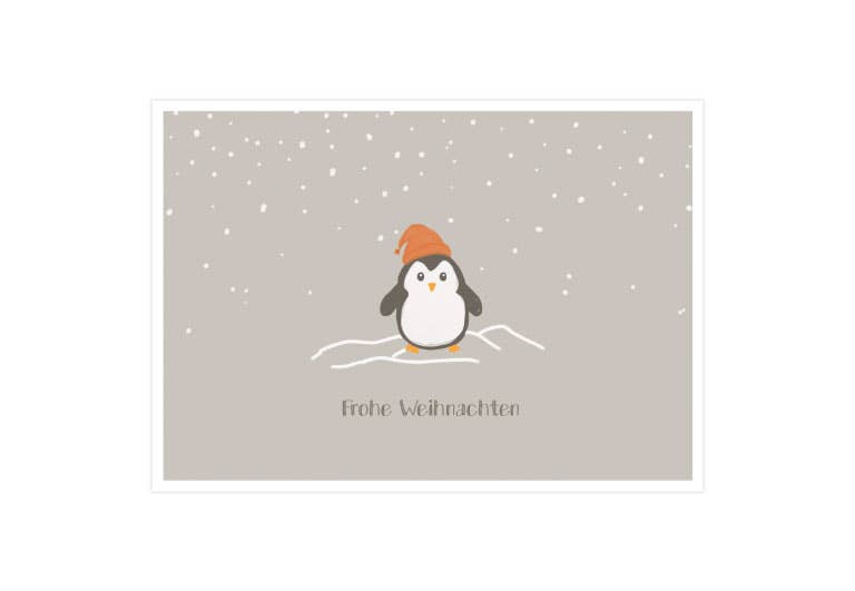 Pinguin | Weihnachten | Postkarte