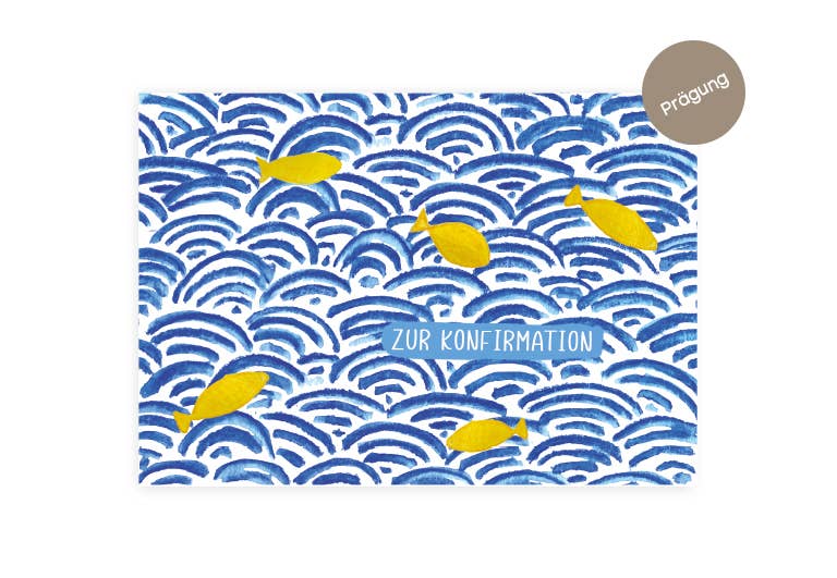 Fische Konfirmation | Klappkarte