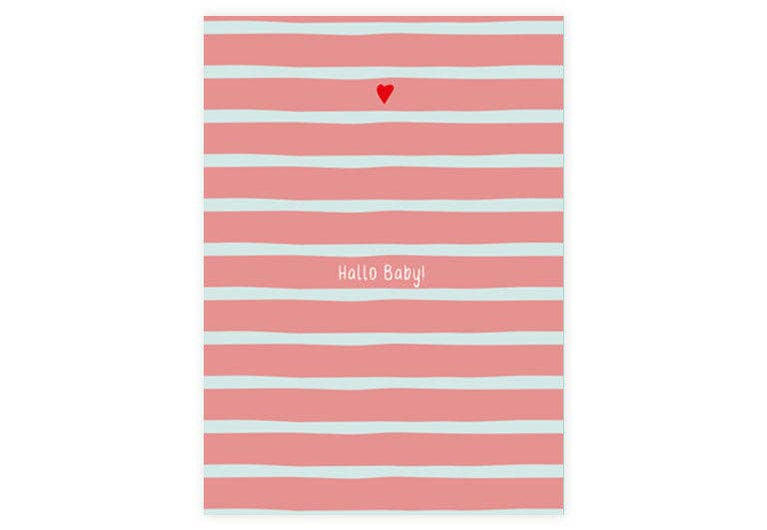Postkarte Hallo Baby | Geburt | Taufe