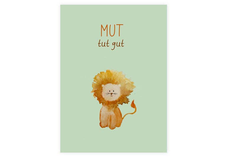 Postkarte Mut Löwe | Familie | Motivation