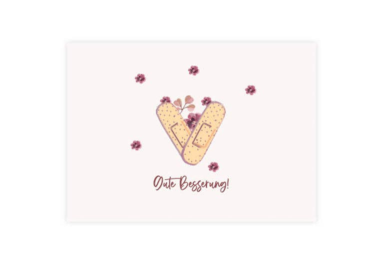 Postkarte Pflaster | Trost