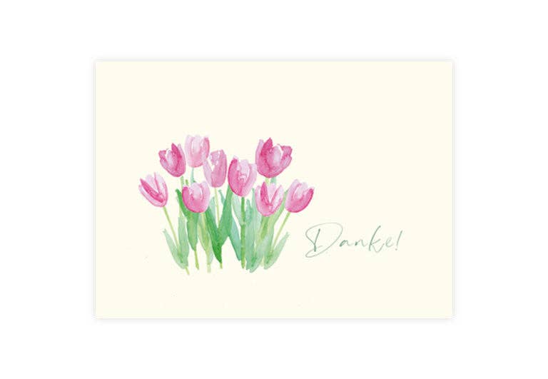 Postkarte Tulpen Danke