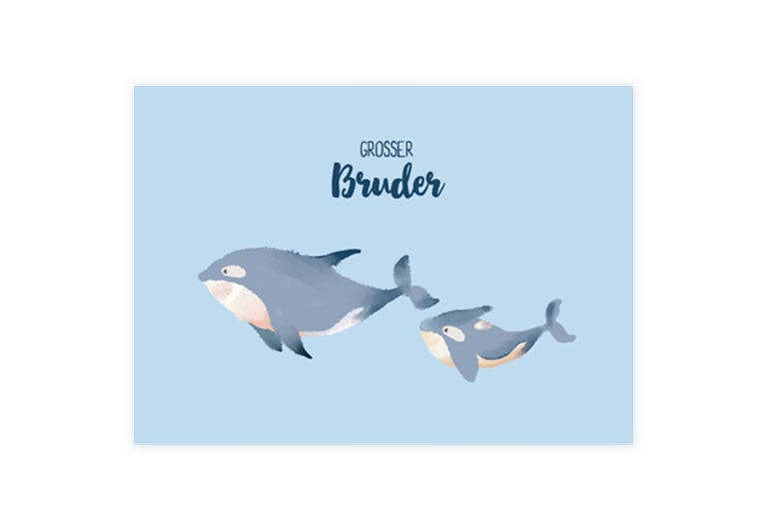 Postkarte Großer Bruder | Geburt | Taufe