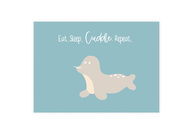 Postkarte cuddle | Liebe | Humor
