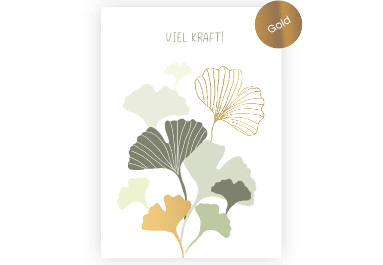 Ginkgo Kraft | Klappkarte | Trauer