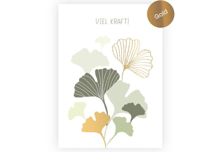 Ginkgo Kraft | Klappkarte | Trauer