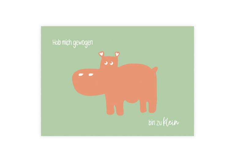 Postkarte Bin zu klein | Humor