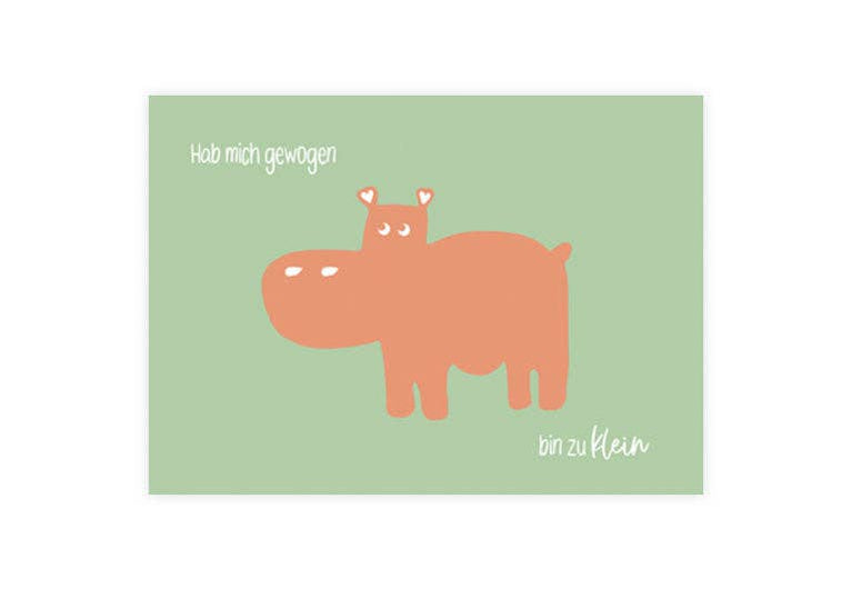 Postkarte Bin zu klein | Humor