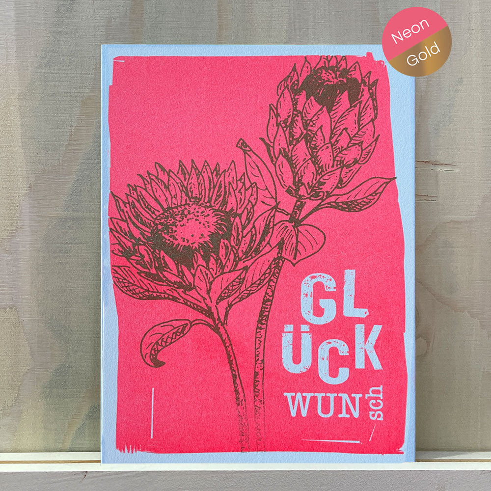 Glückwunsch | Riso Postkarte | Geburtstag