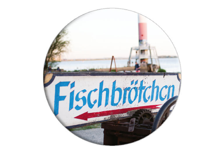 Fischbrötchen | Fotomagnet rund