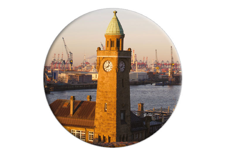 HH Landungsbrücken | Fotomagnet rund