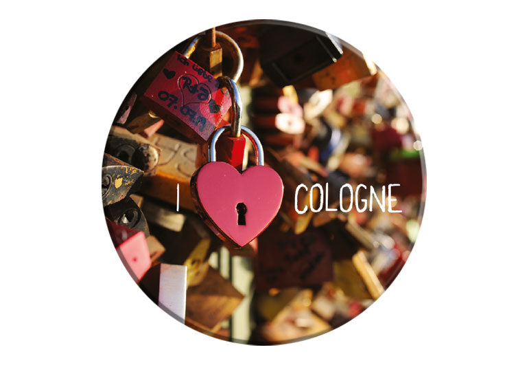 Cologne Herzen | Fotomagnet rund