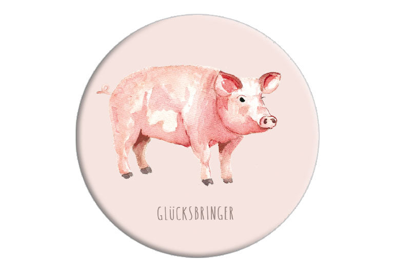 Schweinchen | Magnet rund