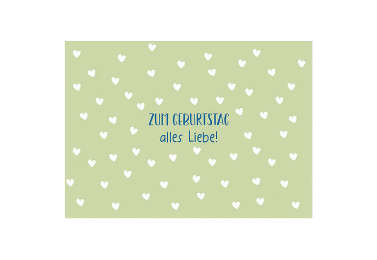 Zum Geburtstag alles Liebe | Postkarte |