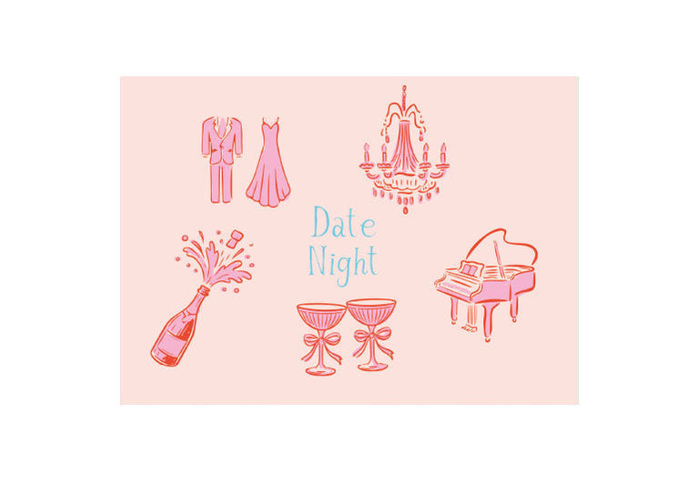 Date Night | Postkarte | Freundschaft | Geburtstag