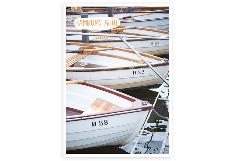 Hamburg Ahoi Paddelboote | Postkarte