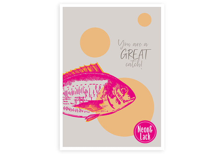 Fish | Neon Postkarte