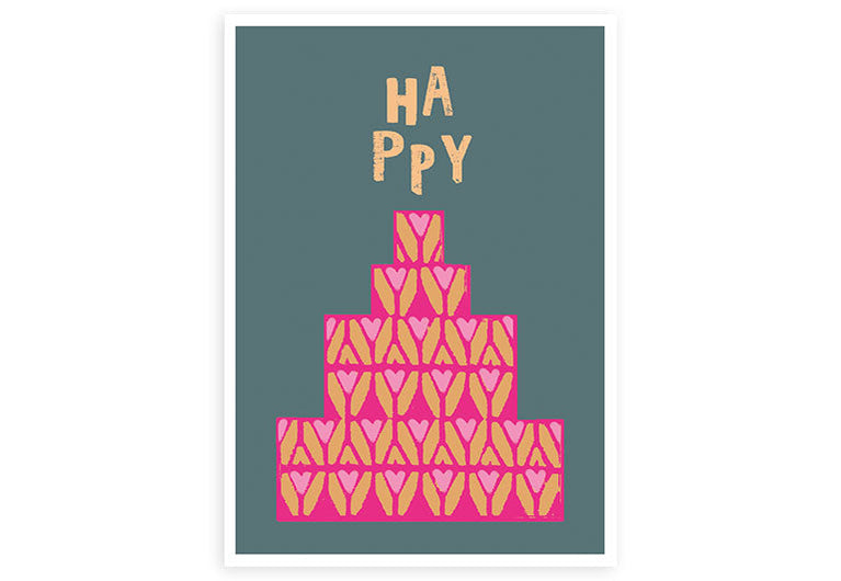 Happy Cake | Postkarte | Geburtstag