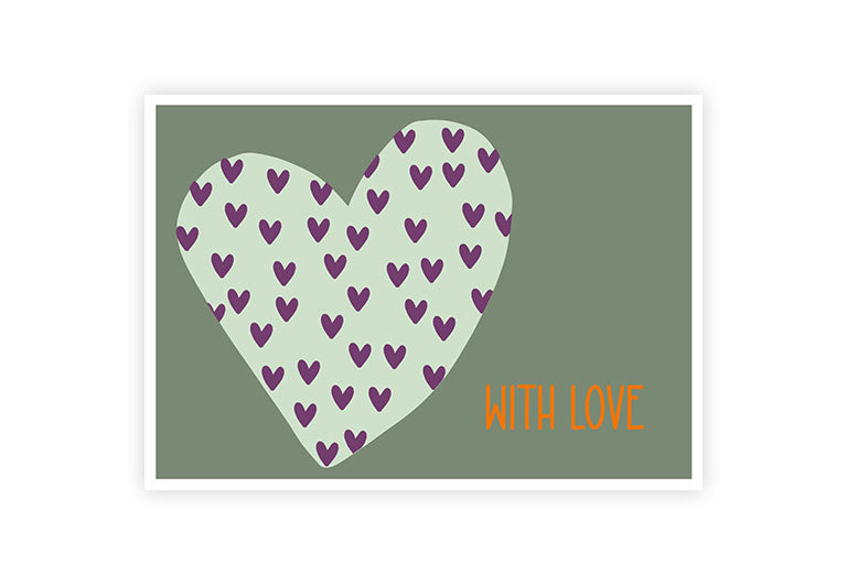 With Love | Postkarte | Geburtstag | Gruß | Liebe