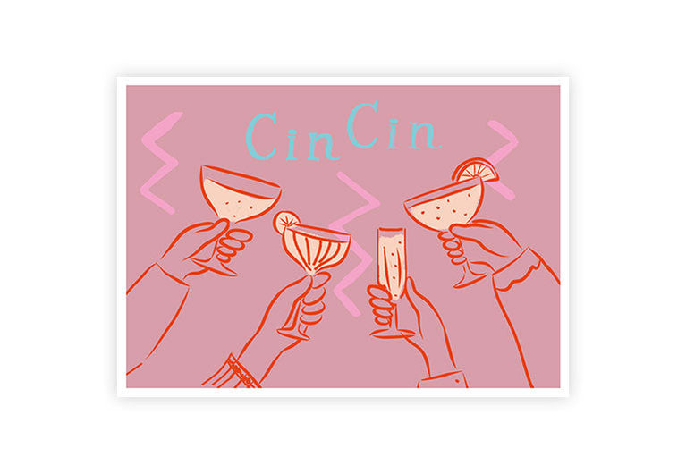 Cin Cin | Postkarte | Geburtstag