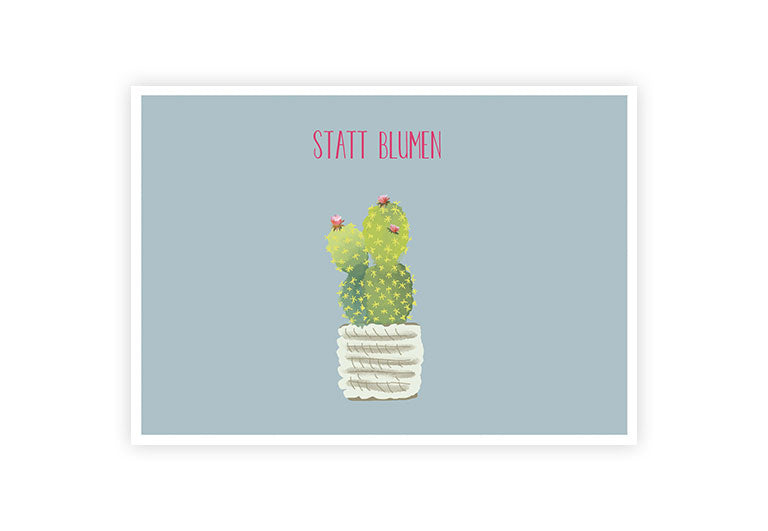 Statt Blumen | Postkarte | Geburtstag