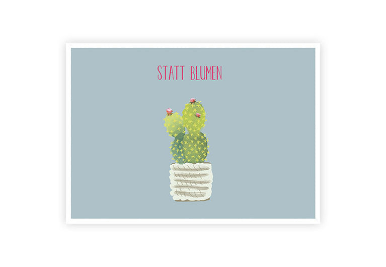 Statt Blumen | Postkarte | Geburtstag