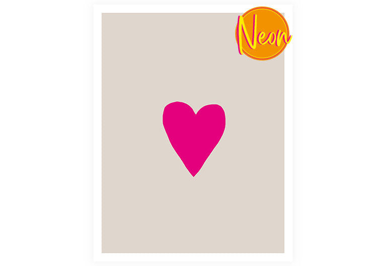 Herz | AuriCard | Neon Postkarte