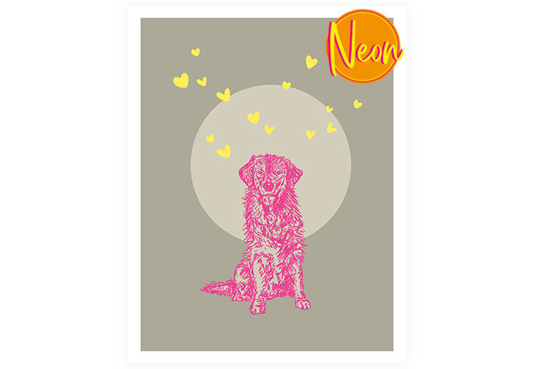 Labrador | AuriCard | Neon Postkarte