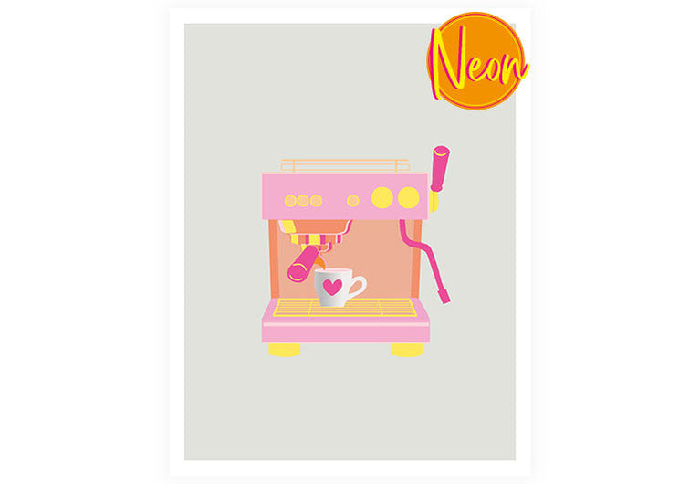 Siebträger | AuriCard | Neon Postkarte