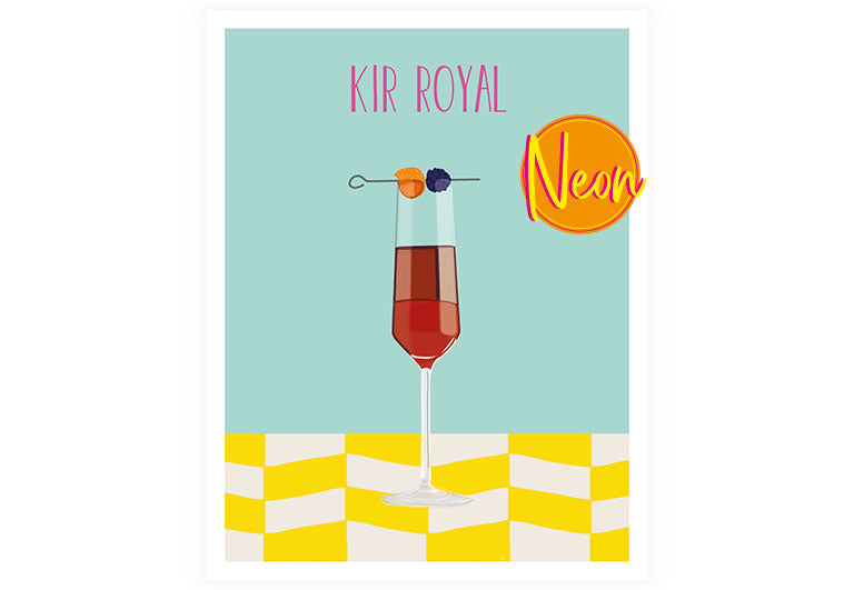 Kir Royal | AuriCard | Neon Postkarte