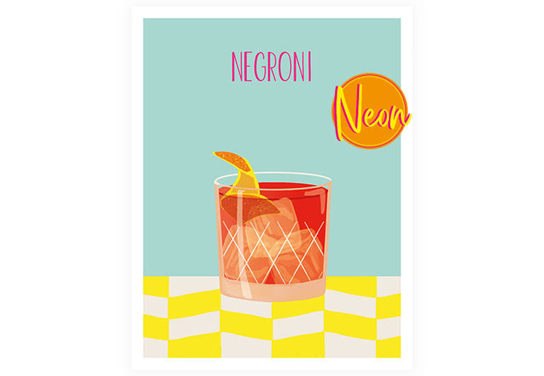 Negroni | AuriCard | Neon Postkarte