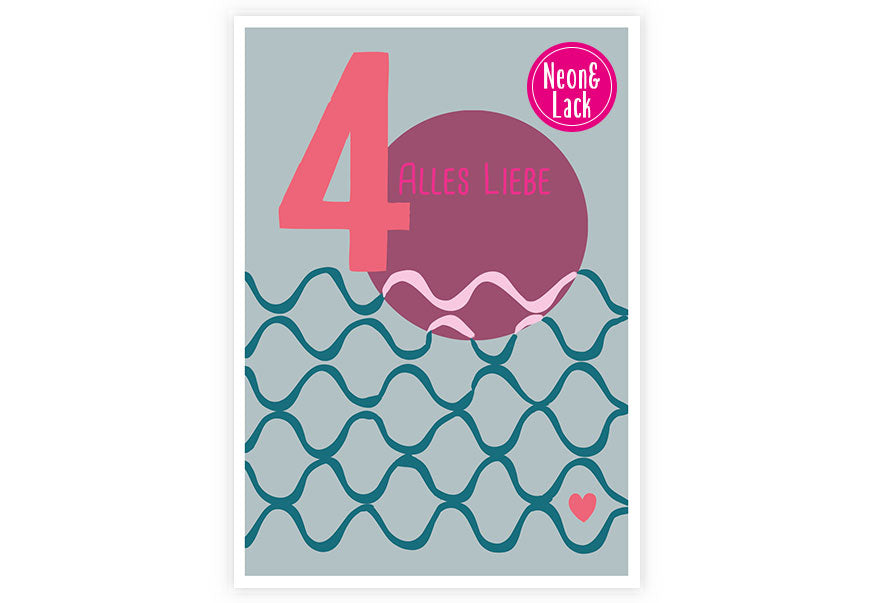 Vierzig | Neon Postkarte
