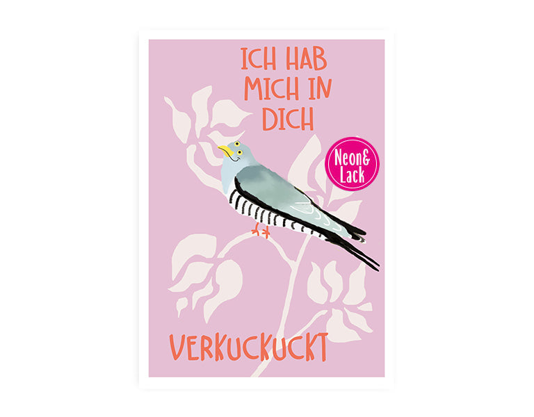 Verkuckuckt | Neon Postkarte | Liebe