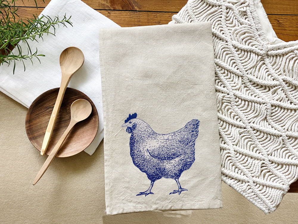 HUHN Küchentuch Halbleinen, ca. 47 x 70 cm, Handsiebdruck