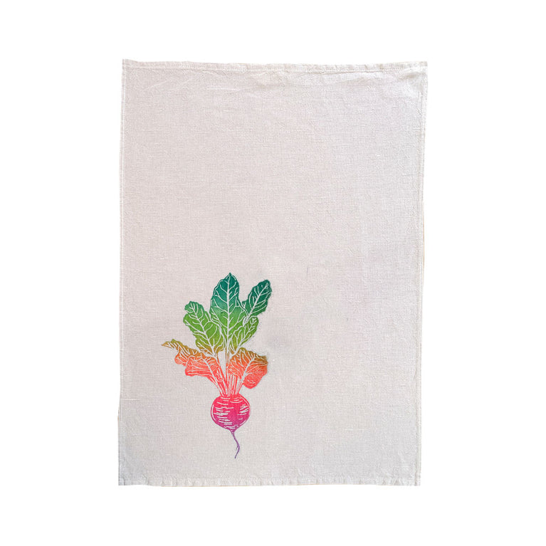 RADIESCHEN Küchentuch Halbleinen, ca. 47 x 70 cm, Handsiebdruck