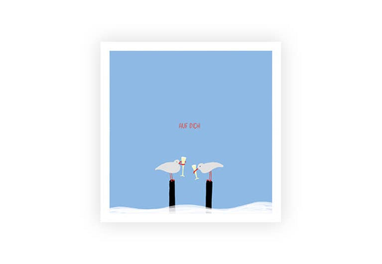 Möwen Auf Dich | Postkarte | Geburtstag