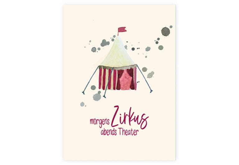 Postkarte Zirkus und Theater | Familie | Humor