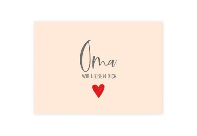 Postkarte Oma wir lieben Dich | Familie